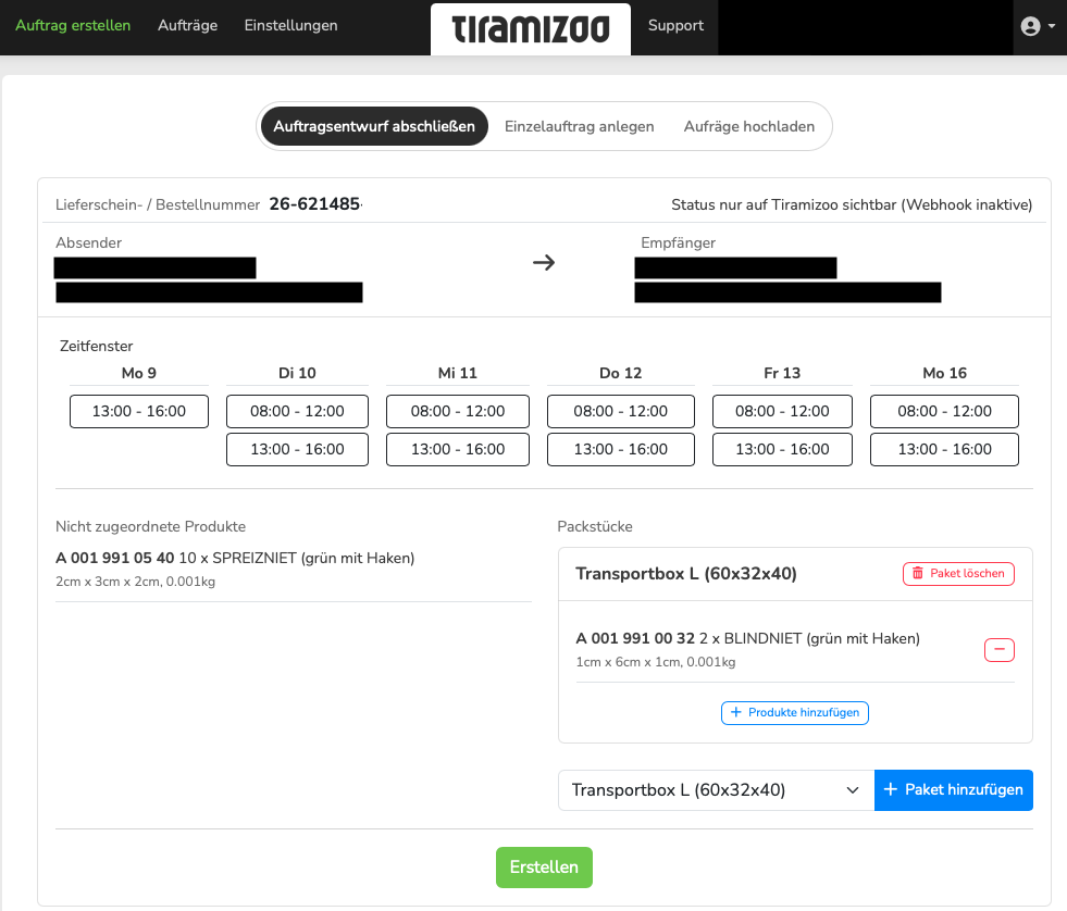 Packstation Modul mit automatischer Produktzuordnung